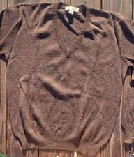 tricots st. raphael 100 Virgin Wool Men's Sweater Brown Multicolor Size L