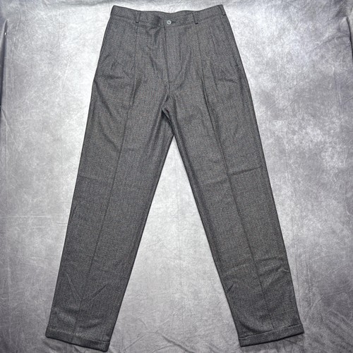 Vintage Levis Sevens Dress Pants Mens 32x34 Brown Pleated Wool Blend Made in USA