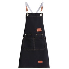 HEAVY DUTY Canvas Kitchen Chef Cooking Apron Cross-Back Adjustable Bib Work BBQ