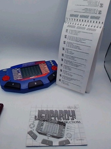 Tiger Electronics Jeopardy Hand Held Game 1995 with Answer Book & Manual - Picture 4 of 4