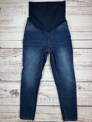 SONG Maternity Maternity Jeans Women's Size Medium Dark Blue Skinny