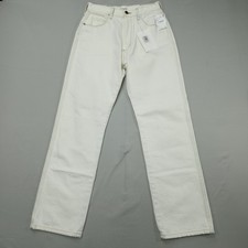 FRAME Womens High Rise Straight Leg Jeans 26 Ilona Hamer Designer White Denim