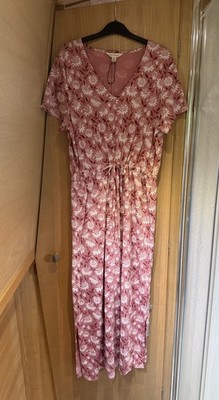 FANTASTIC SEASALT CORNWALL CHY RYN PINK DRESS WITH DRAWSTRING WAIST, SIZE UK 16!
