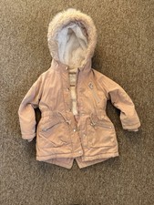 Primark Toddler Pink Puffer Jacket 2-3 Years Hooded