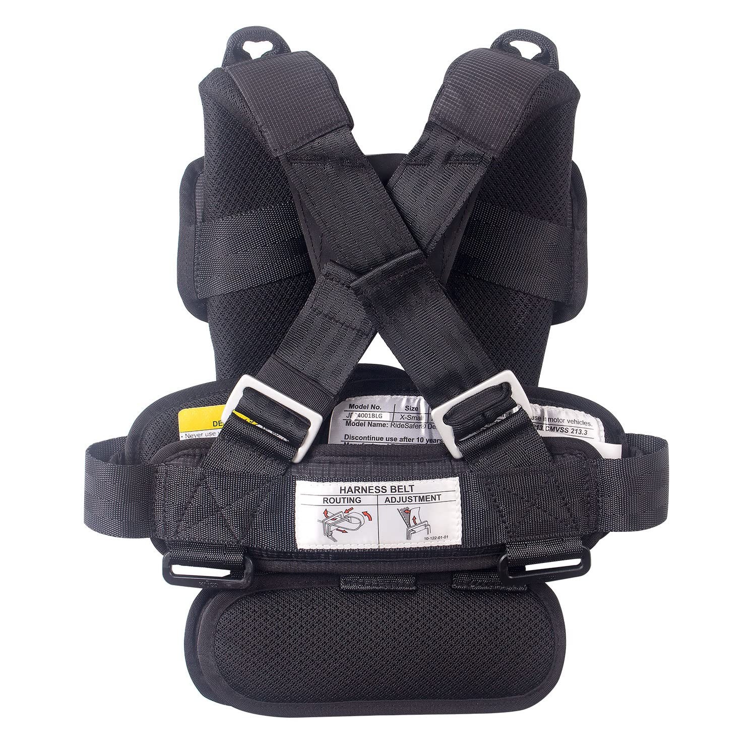 RideSafer - Extra Small (XS) Black, Lightweight, Compact, Portable Car Seat,