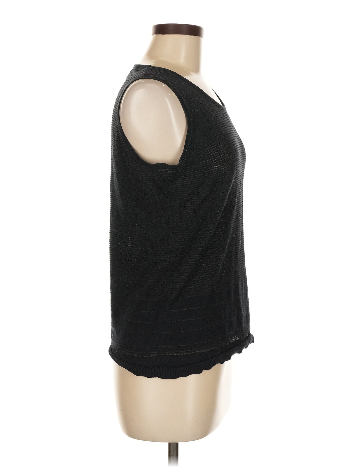 Calvin Klein Women Black Sleeveless T-Shirt M thumbnail 3