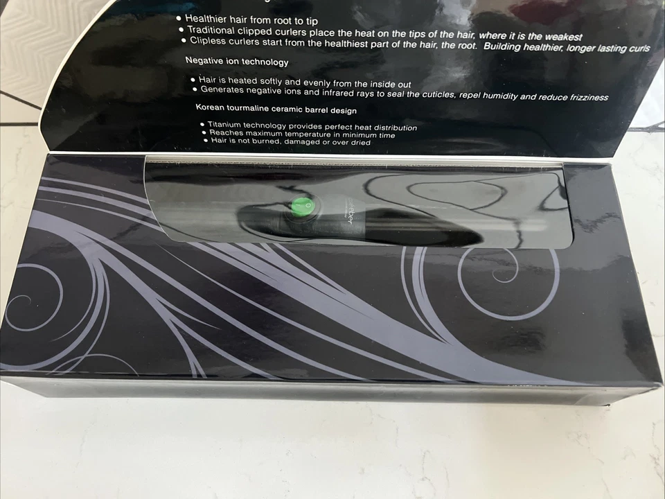 Jose Eber: Clipless Curling Iron 1" (25mm) - Black, Ceramic Barrel, Ion Tech - Image 3 of 4