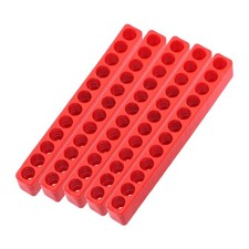 5x Sechskant--Organizer, rot, flexibel, kompakt, 12 Steckpl&auml;tze