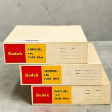 VTG Eastman Kodak Carousel 140 Slide Trays Original Boxes Made in USA Lot READ
