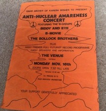 Anti Nuclear Awareness Concert at the Venue Victoria - Vintage 1980's