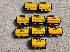 Kodak MAX 400 35mm Film 7 Rolls 24, 2 Rolls 36 Expired Early 2000s