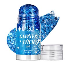 DAGEDA Blue Body Glitter Stick, Sparkly Hair Face Makeup Stick