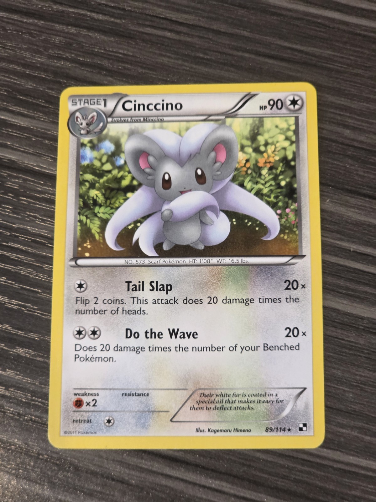 Cinccino 89/114 - Rare - Black and White NM Pokemon Card