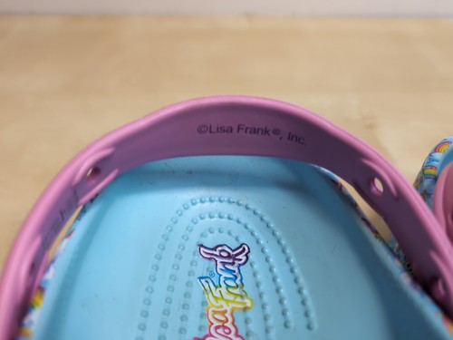 Crocs Lisa Frank Aqua Blue/Rainbow Unicorn Size 13 Men's - Picture 5 of 7