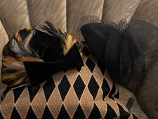 Vintage Women  s Hats: Hattie Carnegie Pheasant Feathers, Michael Howard Netted