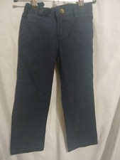 French Toast Boys Straight Fit School Uniform Pants Navy, Size 6 Flaw Bottom Leg
