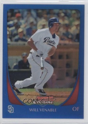 2011 Bowman Chrome Blue Refractor 94/150 Will Venable #91 0c2