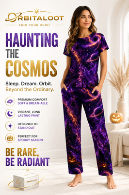 Halloween Pajama Top Haunting the Cosmos | OrbitaLoot After Dark Collection