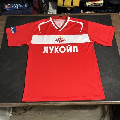 Spartak Moscow Jersey Mens 3XL Red Soccer Mozart 24 Lukoil Cyrillic Russian Kit