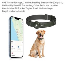GPS Tracker for Dogs 2 in 1 Pet Tracking Smart Collar Only iOS,Locator Included