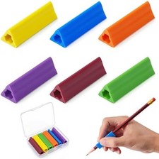 6 PCS Triangle Pencil Grips, Pencil Grips for Kids Handwriting, Assorted Bright