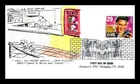 US COVER ELVIS PRESLEY ROCK & ROLL LEGENDS OF MUSIC FDC COMICAL HAND COLORED