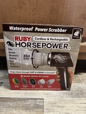 NEW! Ruby Horsepower Rechargeable Rotating Scrubber Waterproof Power Scrubber