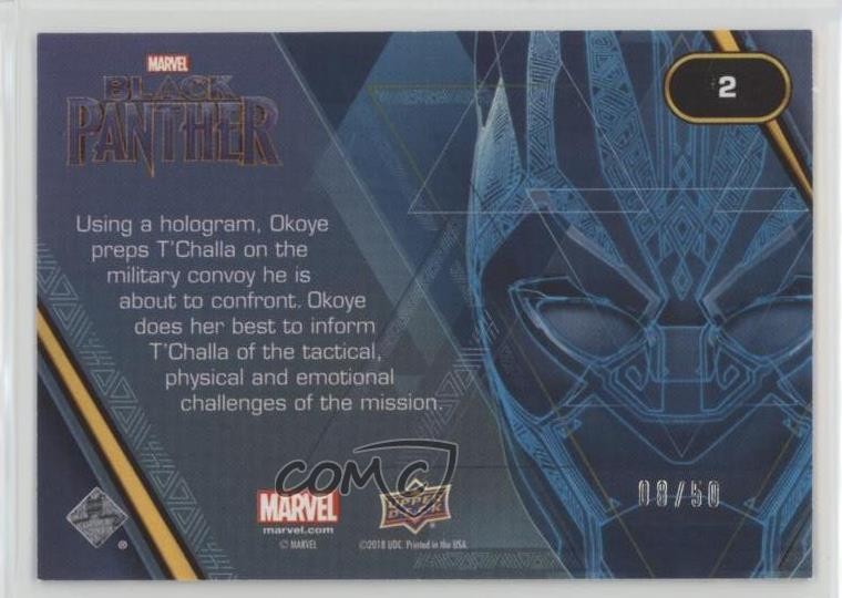 2018 Upper Deck Marvel Black Panther Indigo 8/50 Briefing #2 5l3 thumbnail 2