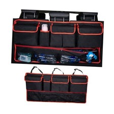 Mandark Car Trunk Organizer, Super Capacity Vehicle Hanging Backseat Black/Red