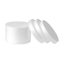 6 Inch Foam Circles, 1 Inch Thick, DIY Crafts Pack of 7, White
