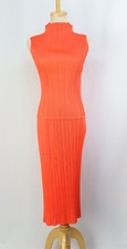 2pc Set PLEATS PLEASE Orange Top  Skirt 218 9874