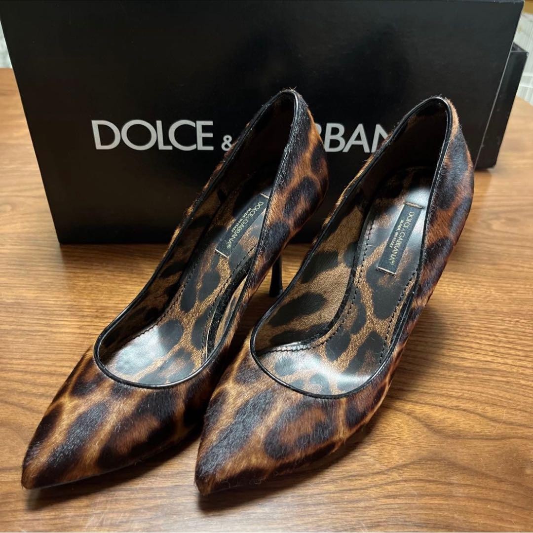 Dolce&Gabbana donna 5.5US leopardato tacco alto Decoletta stile pony quasi mai