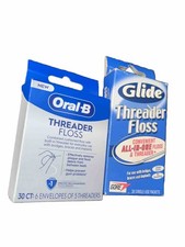 NOS Glide Threader Floss. Nice Vintage Item And Oral B Threader 30 Ct Each Box