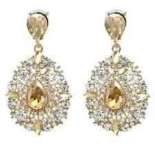 Brincos da moda de beleza folheados a ródio com lustre