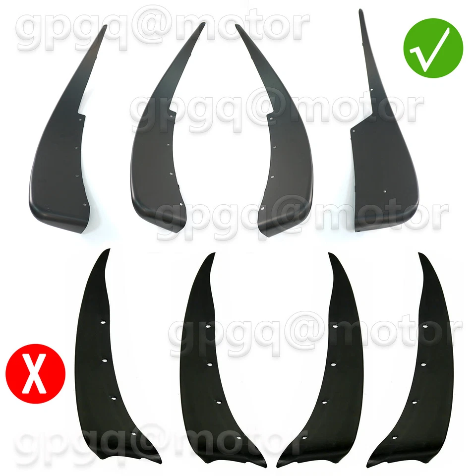 Удлиненная передняя задняя защита брызговик глянцевый черный для Corvette C6 Base 2005-2013 XL - Изображение 2 из 4