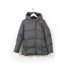 La Redoute Atelier Womens Grey Duck Down Puffer Winter Jacket With Hood 10 Uk 38