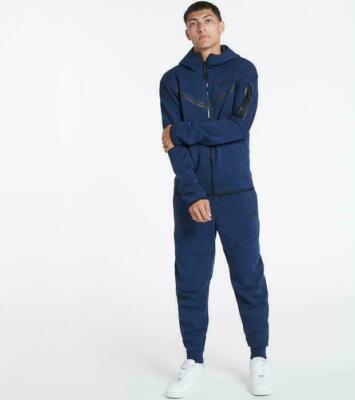 NIKE Tech Fleece セットアップ ネイビー 451系 Nike Tech Fleece Midnight Navy Men's Tracksuit (CU4489-410