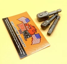 Drill Hog® Socket Adapter 1/4" 3/8" 1/2" Set Hex Shank Impact Driver Drill Bits