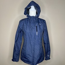 Paradox Woman’s Waterproof Windbreaker Rain Coat Jacket Hooded Navy Size Small