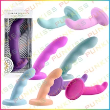 Sportsheets Merge Silicone Dildo💋Ribbed Vibrating Sex Toy Strap On Compatible