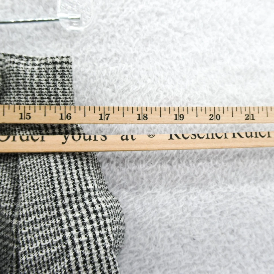 Evan Picone 正装裤子 16 女式 32x34 黑色白色格子套装松弛美国复古 — 第 4/4 张图片