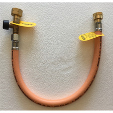 Sicherheitsgasschlauch für italienische Flasche - Hochdruck - 450 mm mit Si-Ventil
