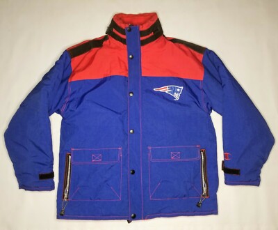Vintage Champion New England Patriots Winter Jacket Fleece Lined  Mens XL