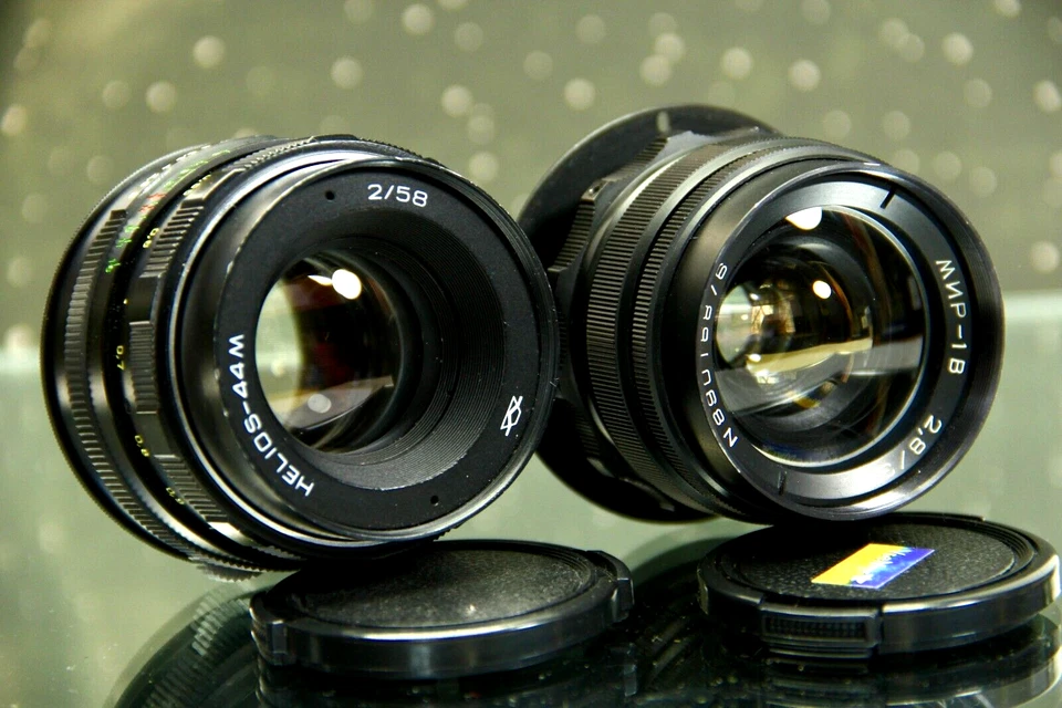 Mir-1B 2.8/37mm HELIOS 44M 2/58mm Set of 2 Soviet lens +adapter Canon EF - Image 2 of 4