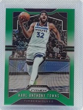 KARL ANTHONY TOWNS 2019-20 Panini Prizm #161 GREEN PRIZM Knicks Parallel