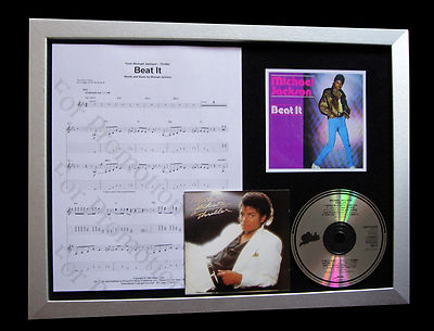 MICHAEL JACKSON Beat It LTD MUSIC CD QUALITY FRAMED DISPLAY+EXPRESS GLOBAL SHIP