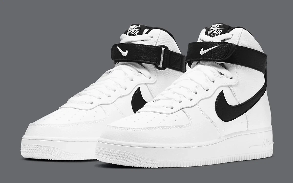 Nike Air Force 1 High '07 Shoes Retro White Black Strap