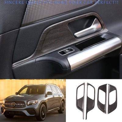 For Mercedes-Benz GLB W247 2020-2022 Wood Grain Inner Door Handle Frame Trim 4*