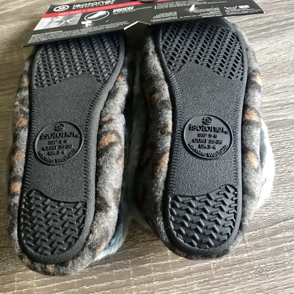 ISOTONER ~ Zapatillas botín de espuma viscoelástica grises pequeñas (5-6) para mujer Foto 3 de 4