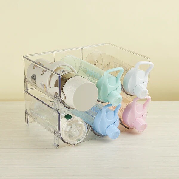 Water Bottle Organizer - Stackable Storage Rack - Holds 6 bottles - Picture 1 of 1